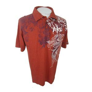AkuAku Men Polo shirt pit to pit 21 L abstract tribal graphic cotton jersey